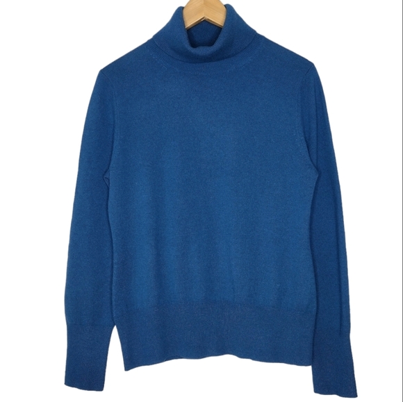 Neiman Marcus Women's Cashmere Knit Long Sleeve Turtleneck Sweater Size L - Picture 1 of 9
